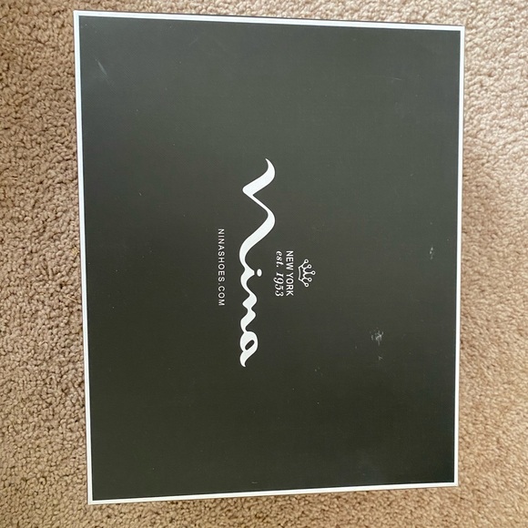 nina “stacie” block heel ivory satin platform - Picture 7 of 10